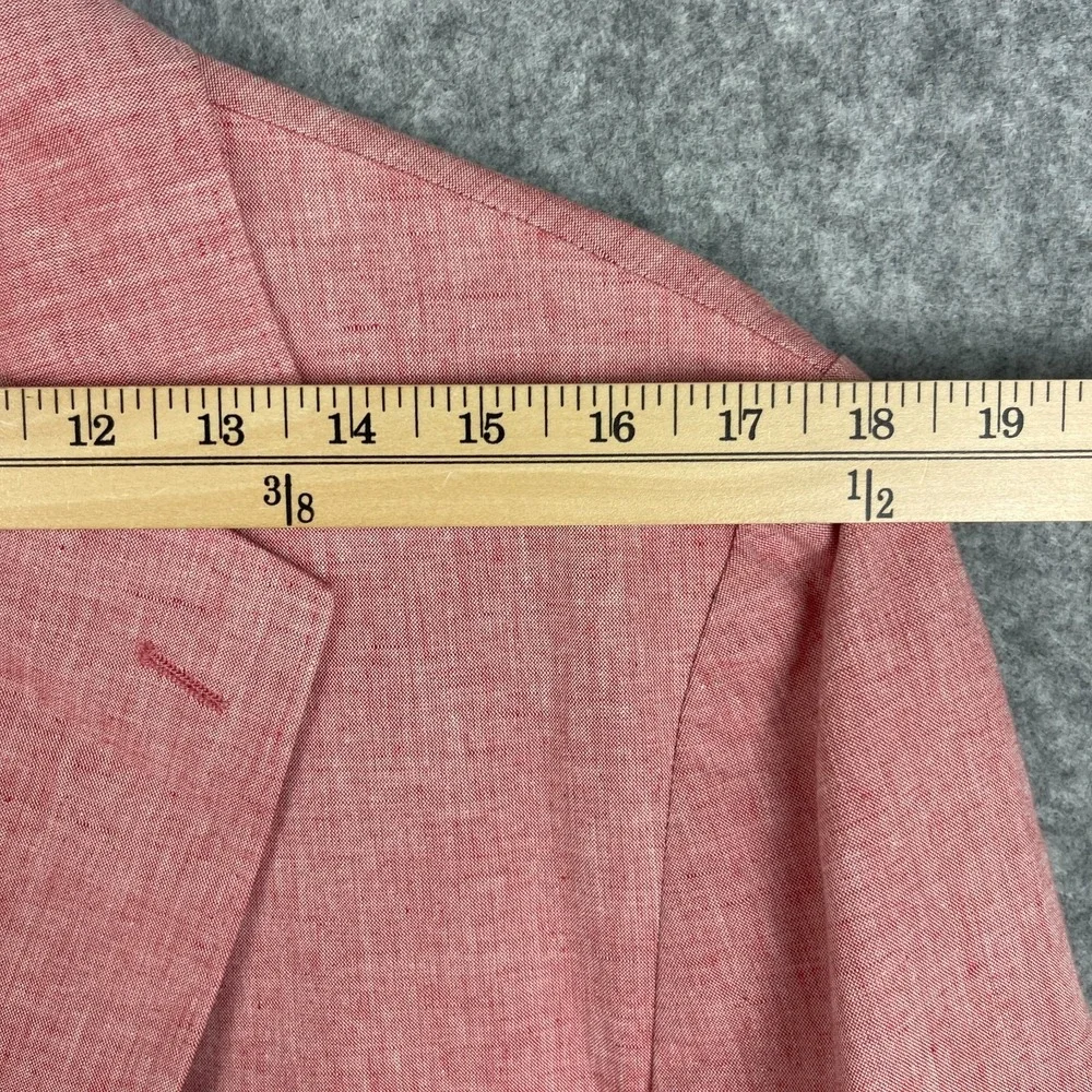 J Crew Suit Jacket Mens 40R Pink Ludlow Slim Unstructured Cotton Linen Somelos